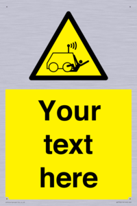 Custom warning run over by operator controlled machine